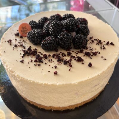 Cheese-cake fara Zahar, cu mure